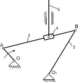 Число степеней свободы механизма на рисунке равно