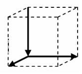 Тройка векторов образующих базис в пространстве изображена на рисунках