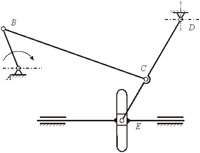 Число степеней свободы механизма структурная схема которого приведена на рисунке равна